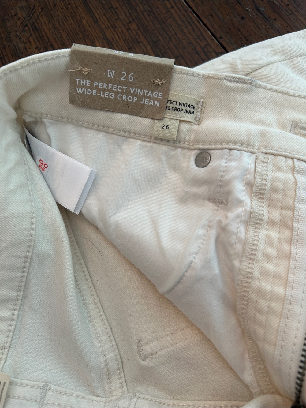 Madewell The Perfect VTG Wide-Leg Crop Jean in Off-White NWT 26 - Picture 6 of 9